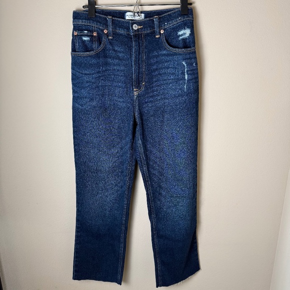 Abercrombie & Fitch The 90s Straight Ultra High Rise Jeans Womens 28 6R Denim - Picture 1 of 8